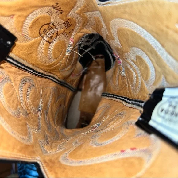 Nocona Black Python Cowboy Boots | Men's Size 8 | Exotic Leather Western Boots - Picture 7 of 17